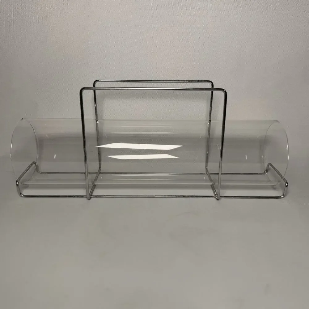 Vintage Pyrex Bake-a-Round Corning Glass Bread Tube Baker and Wire Metal Rack